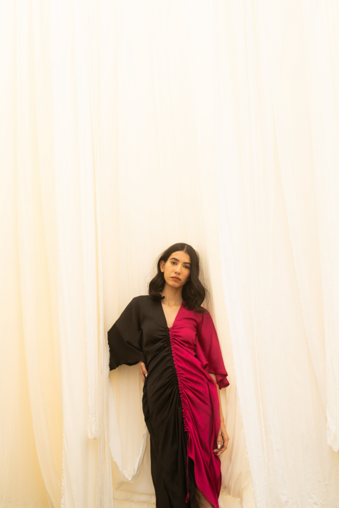 Neora by Nehal Chopra
Black-Wine Kaftan Bodycon Dress: Effortless Elegance for All Occasions