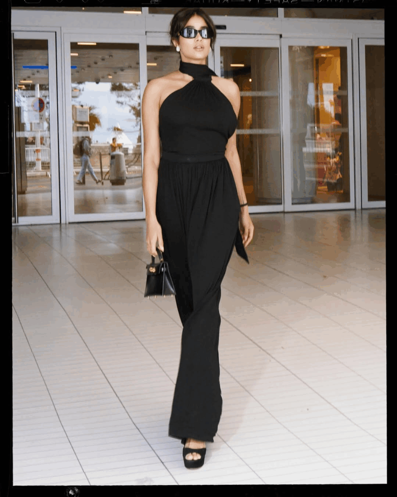 Janhvi Kapoor in a YSL Dress from the Rive Gauche 1975 Collection